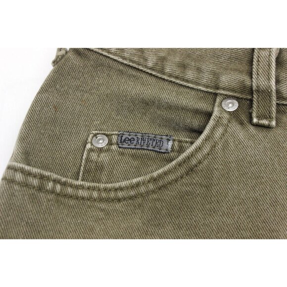 Lee Riveted 90s retro high‎ waist tapered leg denim mom jeans USA made 28 x 28 - Picture 7 of 11